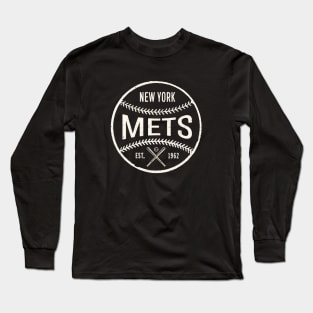 Vintage New York Mets 2 by Buck Tee Originals Long Sleeve T-Shirt